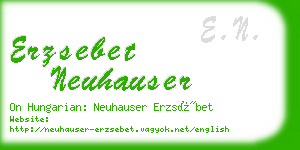 erzsebet neuhauser business card